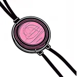 pink medallion bolo tie image